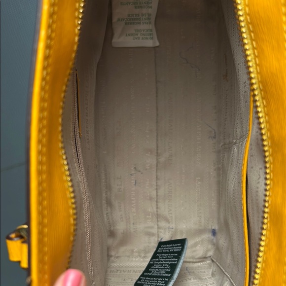 LAUREN RL Yellow leather Tote Bag - Picture 9 of 14